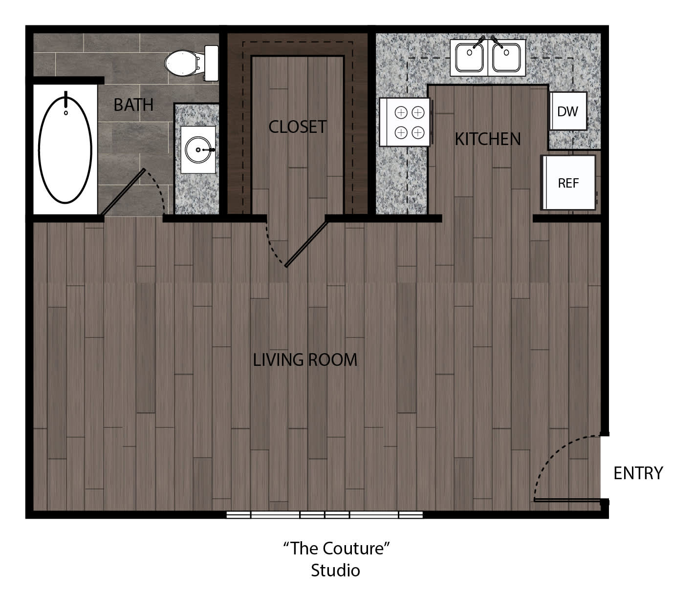 The Couture floor plan drawing
